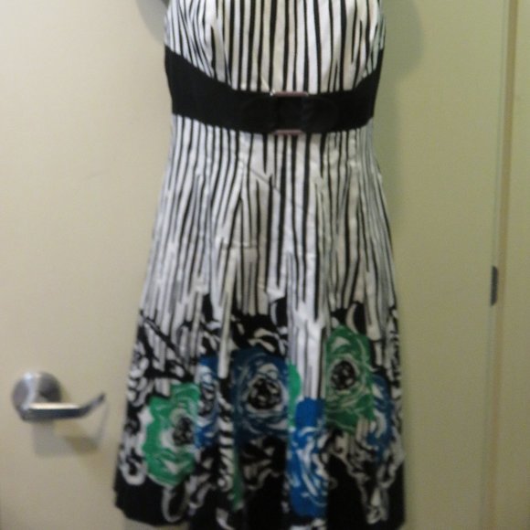 NINE WEST DRESS / SIZE 14 / COTT/SPANDEX / LINED - Picture 2 of 9